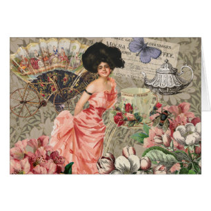 Café Lady Victorian Femme Rose Classy