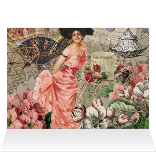 Café Lady Victorian Femme Rose Classy (Intérieur Horizontal (Haut))