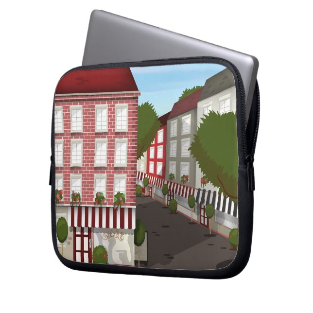 café laptop sleeve (Voorkant Links)