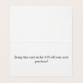 Cafe Latte  Adverteren Visitekaartjes (Binnenkant ongevouwen)