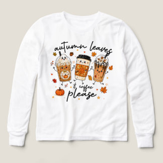 Café Latte d'Automne Cozy Feuilles de Chute Mignon