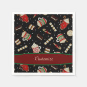 Cafe Latte Kerst Koffie Servet (Voorkant)