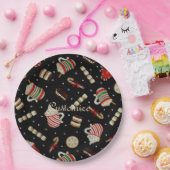 Cafe Latte kerstcadeaupapier, Bord (Feest)