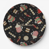 Cafe Latte kerstcadeaupapier, Bord (Voorkant)