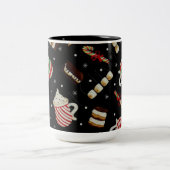 Cafe Latte kerstkoffie-Mok Tweekleurige Koffiemok (Center)