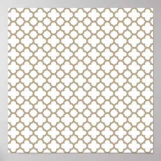 Cafe Latte Quatrefoil Poster