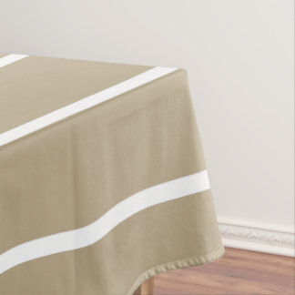 Cafe Latte White Pinstripe Tafelkleed