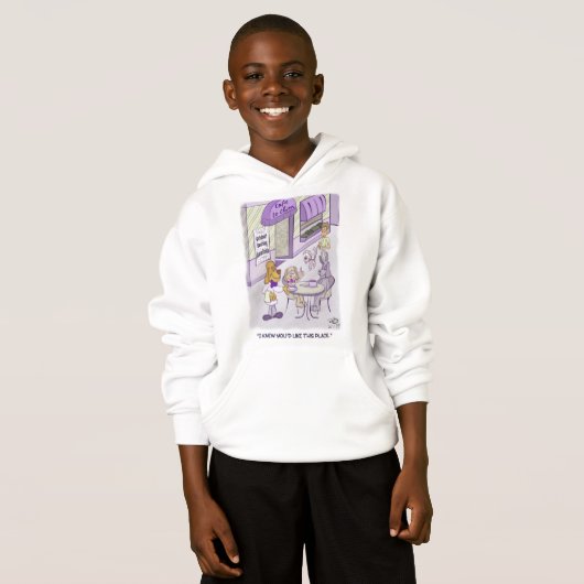 Cafe Le Chien Boy's Hoodie (Voorkant volledig)