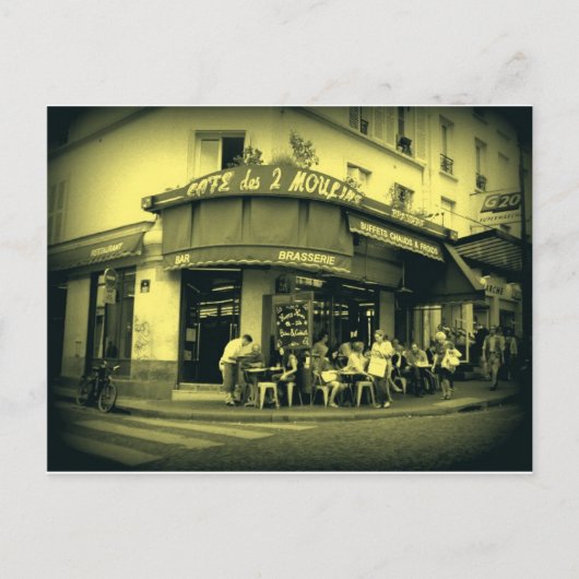 Café Le Deux Moulain Briefkaart (Voorkant)