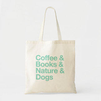 Café & Livres & Nature & Chiens Sac fourre-tout (T