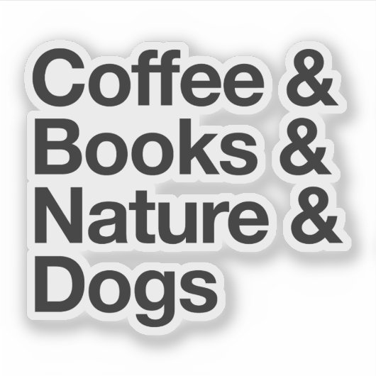 Café & Livres & Sticker Nature & Chiens (noir) (Devant)