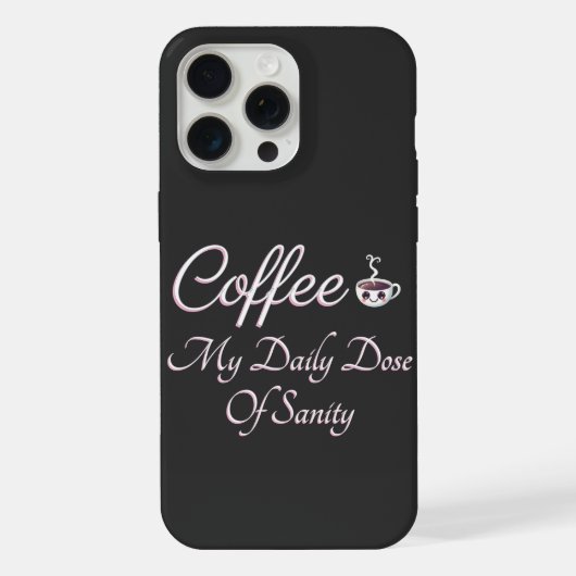 Café Ma Dose Quotidienne De Sanité Citation Drôle (Verso)