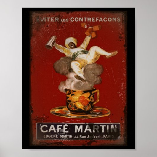 Cafe Martin Genie Poster (Voorkant)