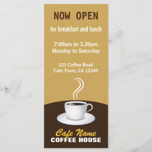 Café Menu Boutique Cartes en rack beige et Brown