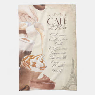 Café menu cuisine serviette de thé