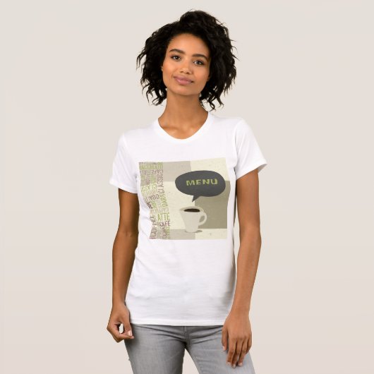 Café Menu Femme T-Shirt (Devant entier)