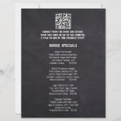Cafe Menu QR code bestellen zwart papier inserts (Achterkant)