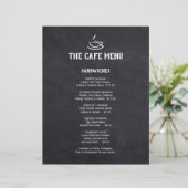 Cafe Menu QR code bestellen zwart papier inserts (Staand voorkant)