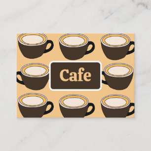 Cafe met koffiekopjes patroon visitekaartje