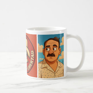 Café met Luis Muñoz Marín. Caricatuur Koffiemok