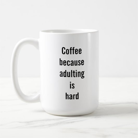 Café mignon d'énonciation tasse de classique de 15 (Gauche)