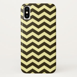 Café Mocha Cream Neutrale Chevrons iPhone X Hoesje
