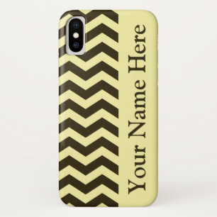 Café Mocha Cream Neutrale Chevrons iPhone X Hoesje