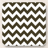 Café Mocha Neutral Chevron Onderzetter (Voorkant)