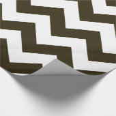 Café Mocha Neutral Chevrons Cadeaupapier (Hoek)