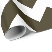 Café Mocha Neutral Chevrons Cadeaupapier (Rol Hoek)