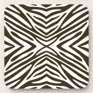 Café Mocha Neutral Zebra Bier Onderzetter