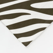 Café Mocha Neutral Zebra Fleece Deken (Hoek)