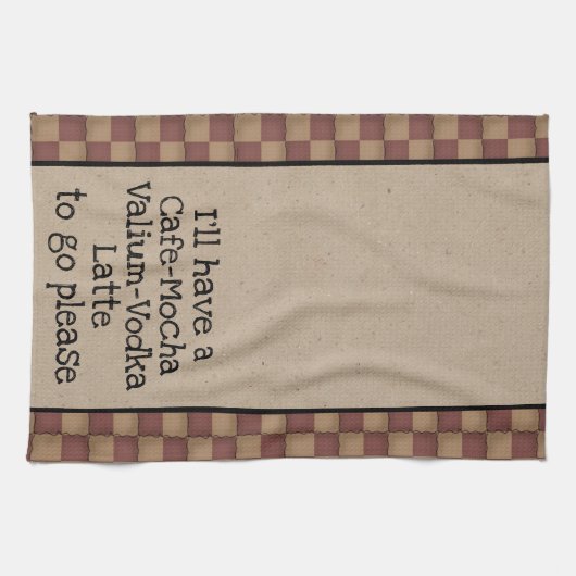 Cafe Mocha Valium Vodka latte om alsjeblieft te ga Theedoek (Horizontaal)