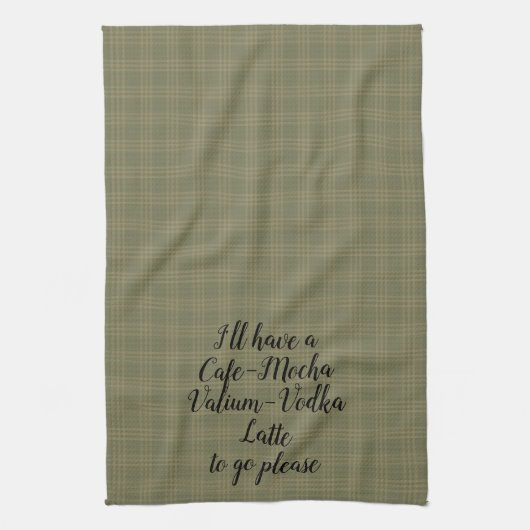 Cafe Mocha Valium Vodka latte om alsjeblieft te ga Theedoek (Verticaal)