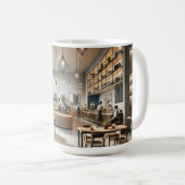 Café moderne aquarelle peinture Mug (Devant droit)