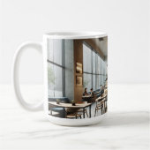 Café moderne aquarelle peinture Mug (Gauche)