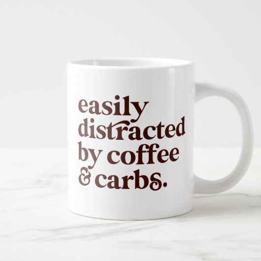 Café moderne Lover Carbs Lover Mug de café géant (Droite)