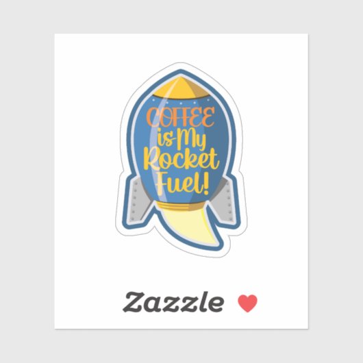 CAFÉ : Mon Carburant De Fusées ! Autocollant (Feuille)
