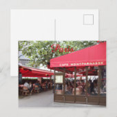 Café Montparnasse Paris, France, Voyage Carte post (Devant / Derrière)