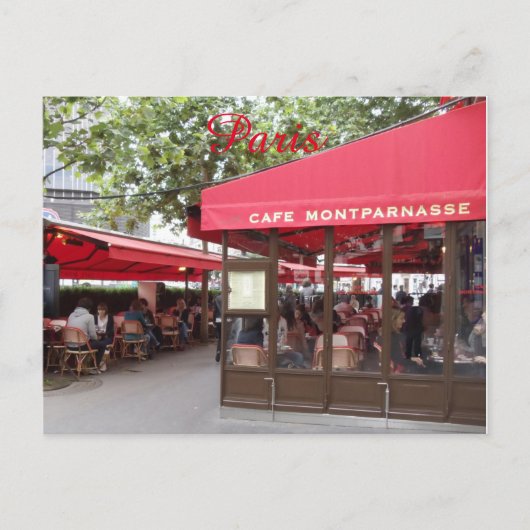 Café Montparnasse Paris, France, Voyage Carte post (Devant)