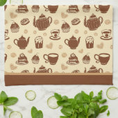 Café motif Serviettes de cuisine (Plié)