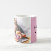 Café Mug avec chat et beignets - Café & A Donut (Centre)