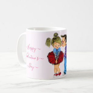 Café Mug avec couple Amour Saint Valentin Cadeau