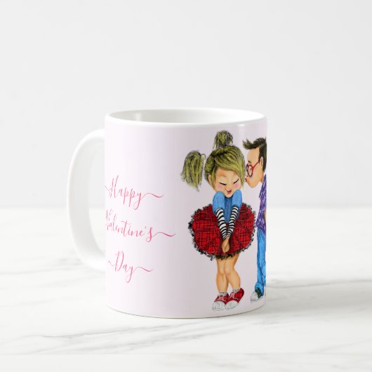 Café Mug avec couple Amour Saint Valentin Cadeau (Devant gauche)