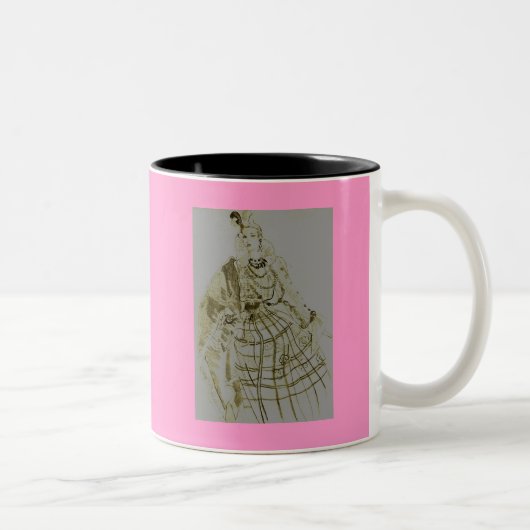 Café Mug Avec Design À La Mode Lady (Droit)