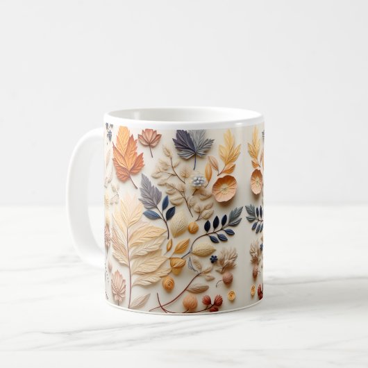Café Mug avec Sublimation Automne 3D Conception (Devant gauche)