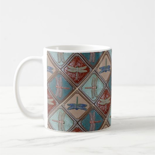 Café Mug avec tuiles libellules Design (Gauche)
