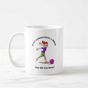 Café Mug : Bowling - Cette fille peut lancer