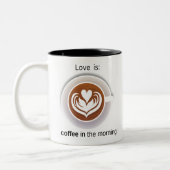 Café Mug Café Coupe L'amour est : Café (Gauche)