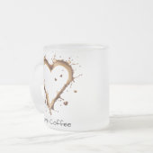 Café Mug, Coeur Conception Café, I Love Coffee Mug (Devant gauche)